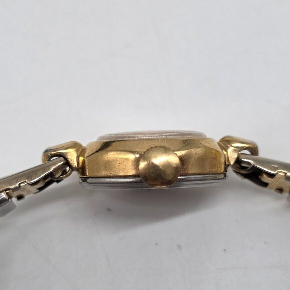 Vintage Timex Womens Two-Tone Stretch Band Watch Wind Up Quartz Working - Picture 8 of 9